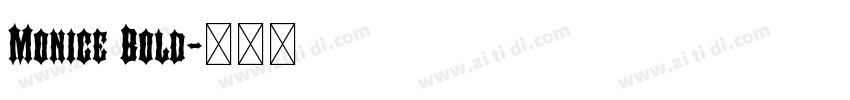 Monice Bold字体转换